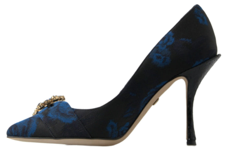 Dolce & Gabbana Elegant Blue Crystal Embellished Pumps