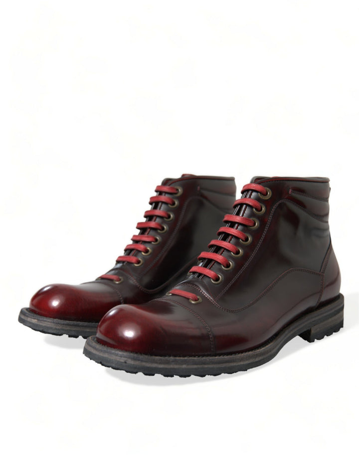 Dolce & Gabbana Dapper Dual-Tone Leather Ankle Boots