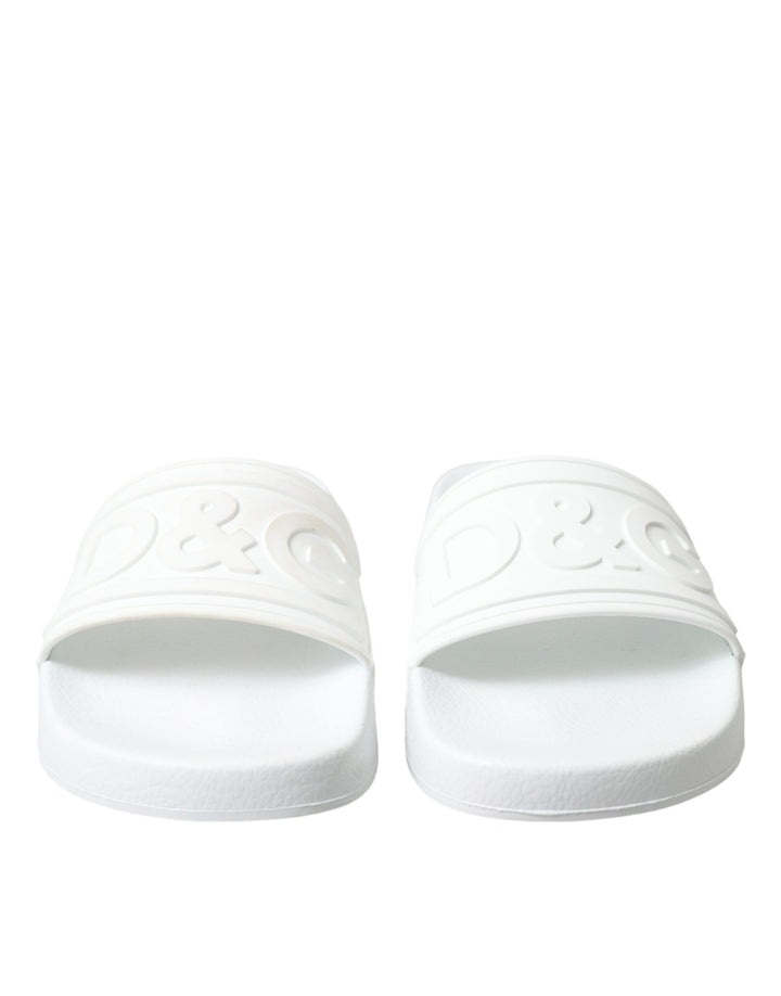 Dolce & Gabbana Elegant White Logo Slides