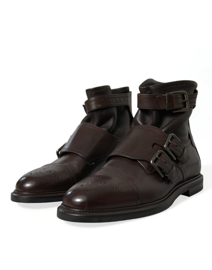 Dolce & Gabbana Elegant Mens Leather Ankle Boots