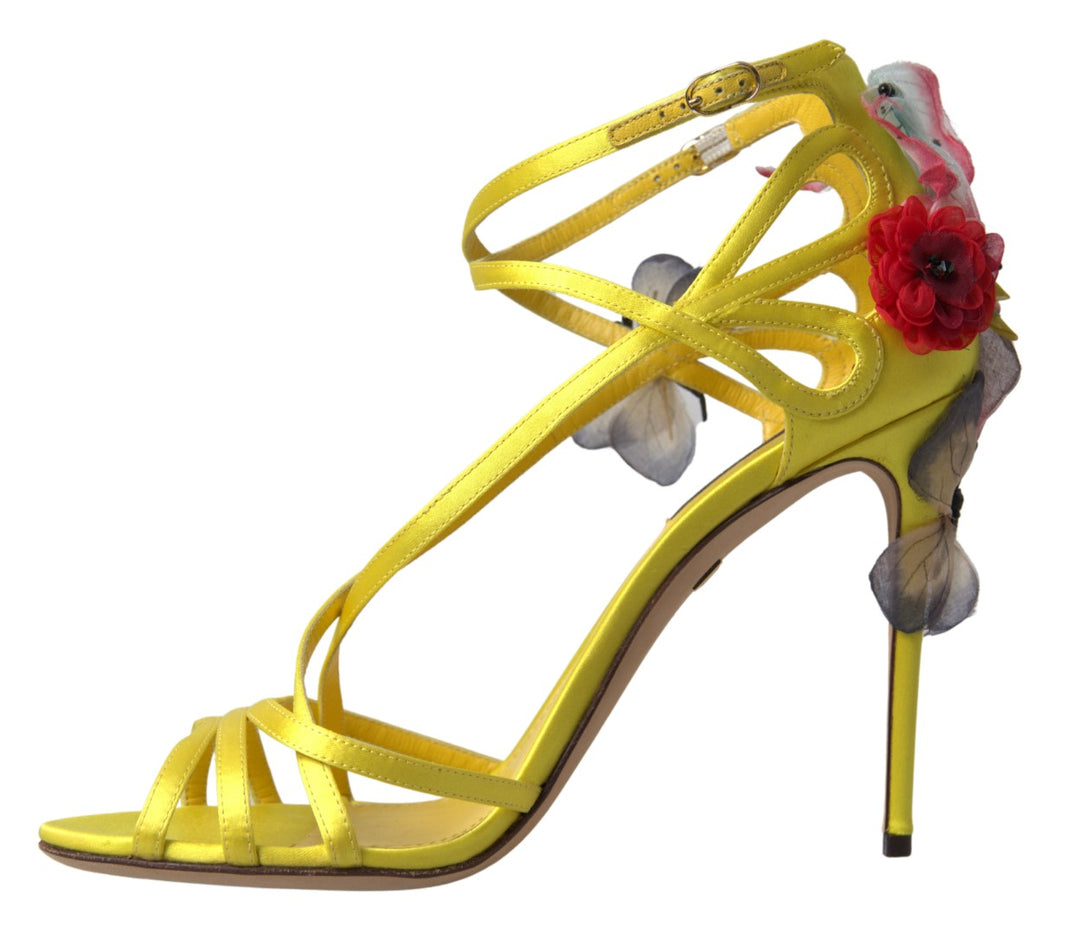 Dolce & Gabbana Enchanting Yellow Ankle Strap Sandals