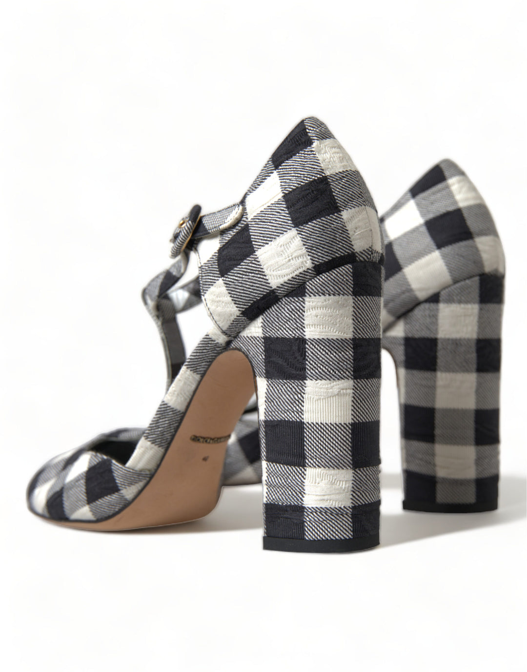 Dolce & Gabbana Chic Gingham T-Strap Pumps: Timeless Mary Jane Heels