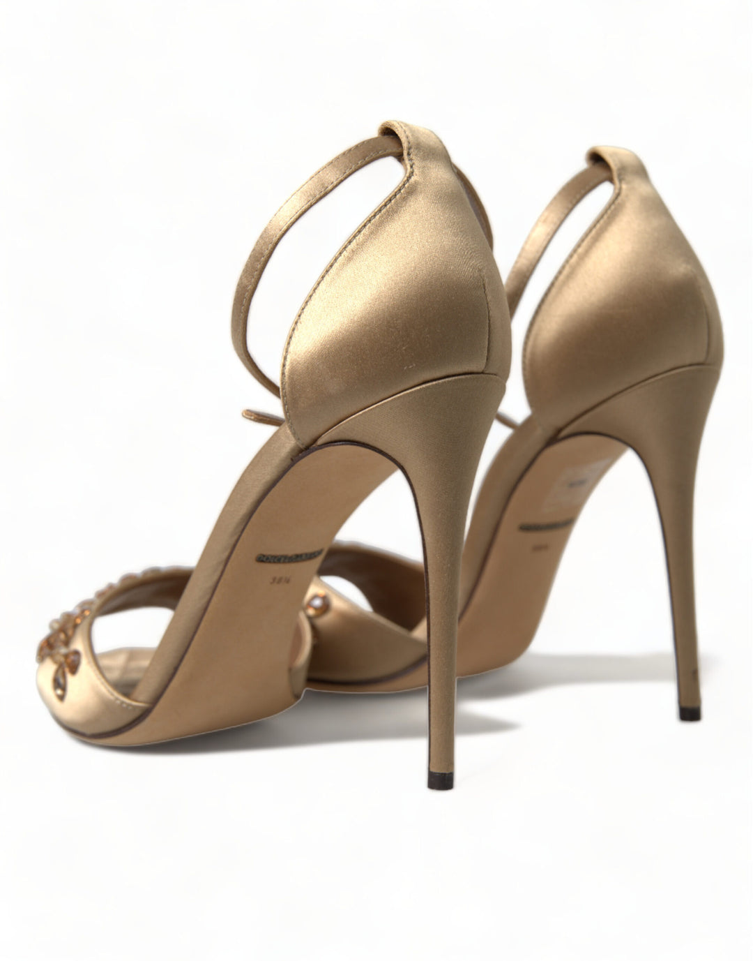 Dolce & Gabbana Crystal Embellished Heel Sandals
