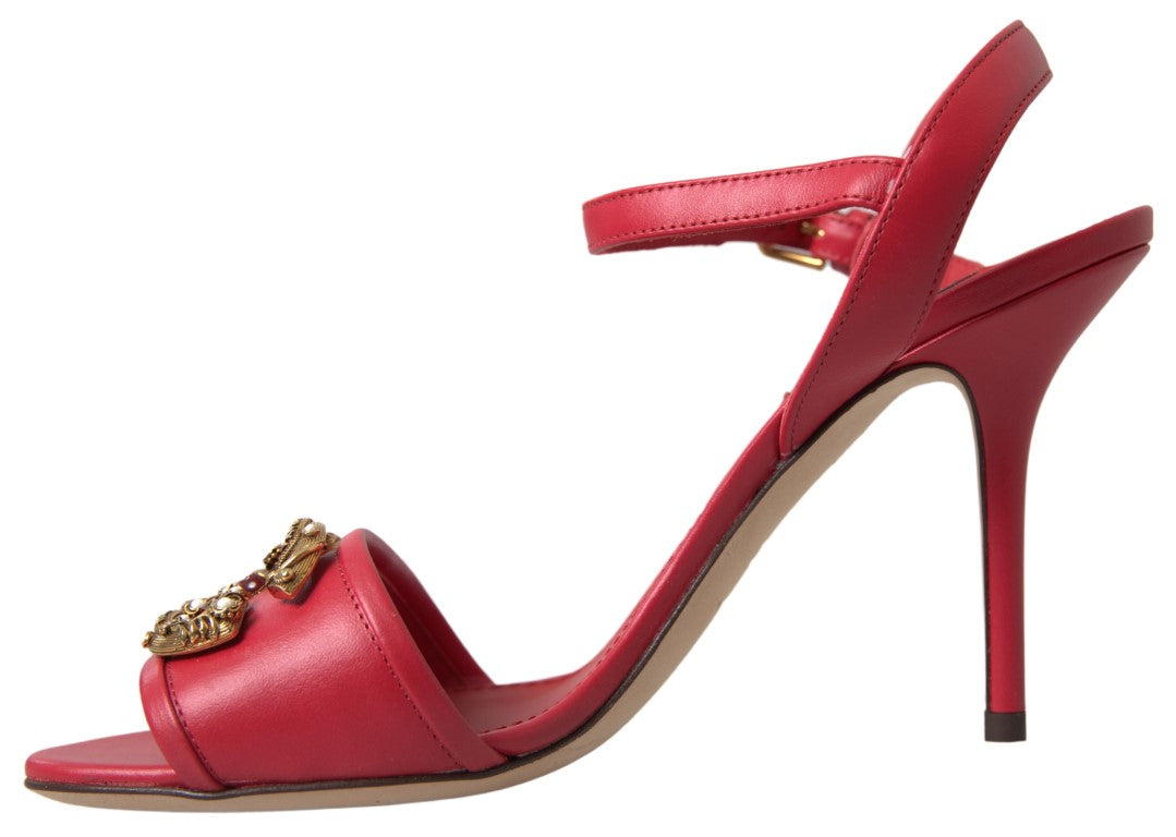 Dolce & Gabbana Red Stiletto Sandal Heels