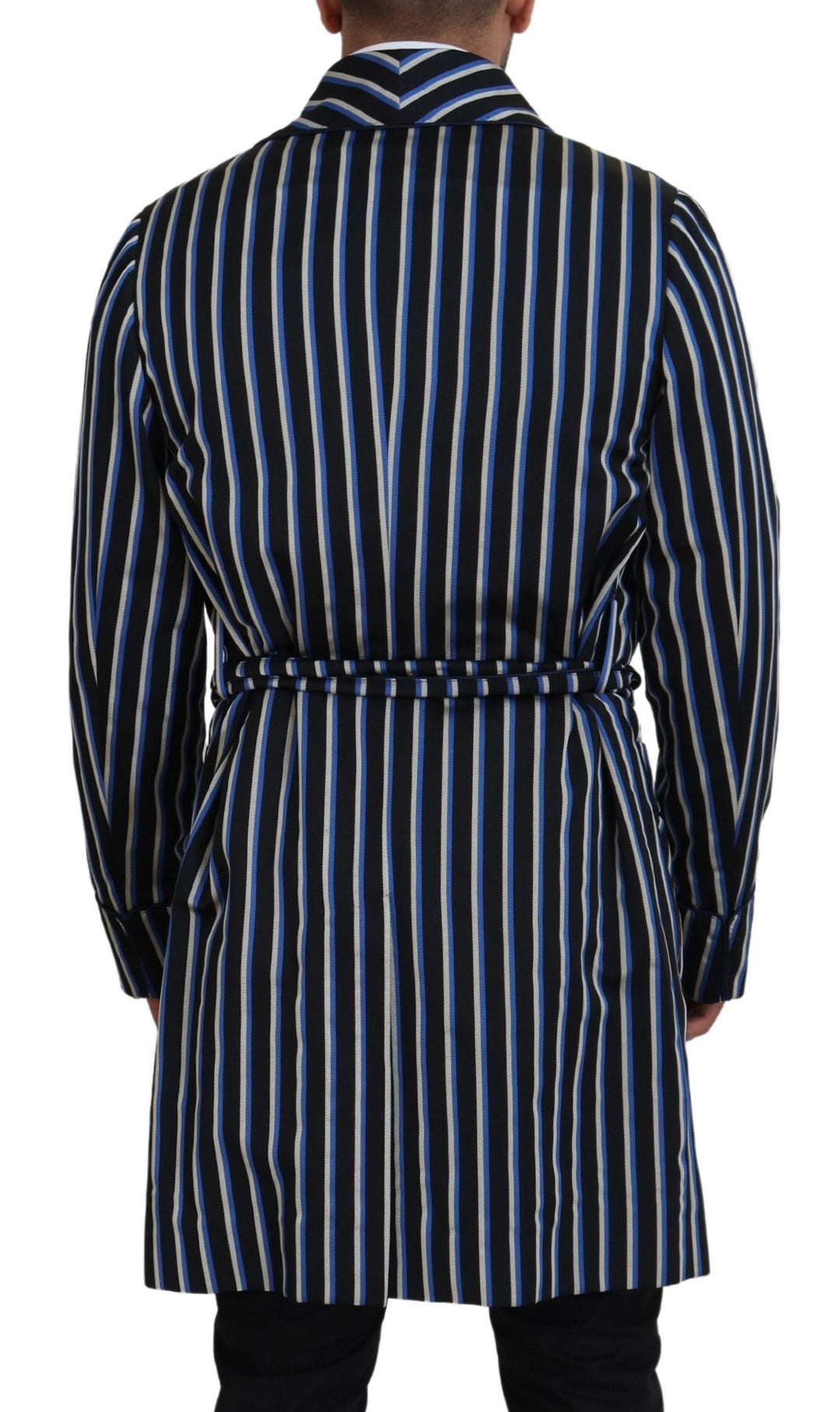 Dolce & Gabbana Elegant Striped Silk Blend Robe