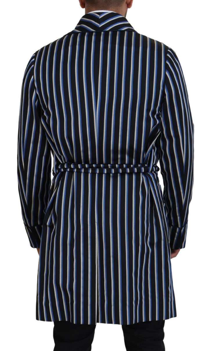 Dolce & Gabbana Elegant Striped Silk Blend Robe