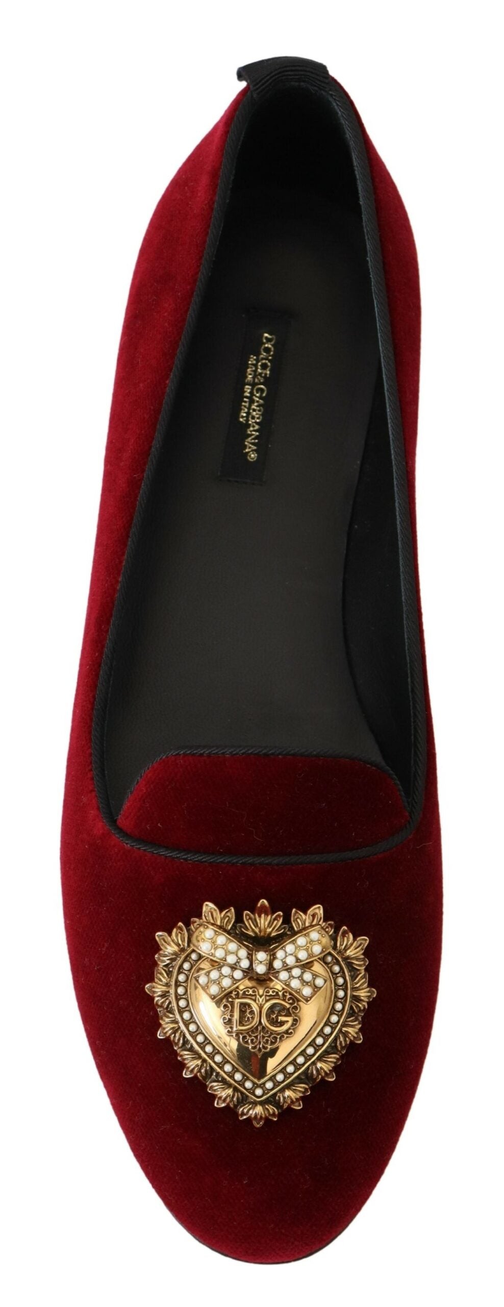 Dolce & Gabbana Bordeaux Velvet Devotion Loafers