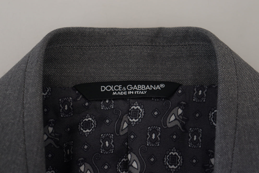 Dolce & Gabbana Elegant Light Gray Sicilia Blazer Jacket