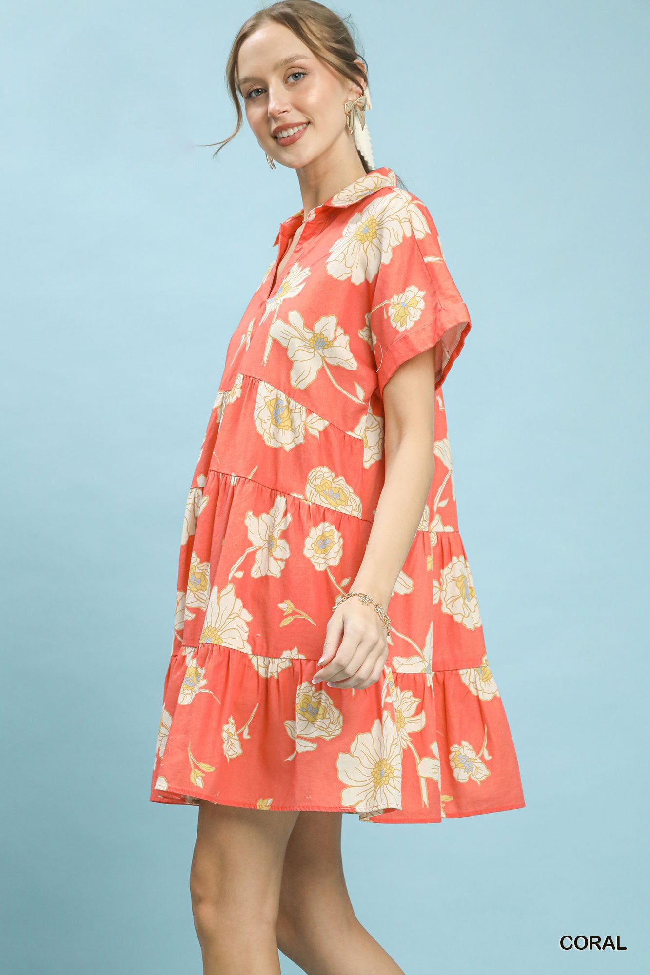 umgee orange dress Umgee USA Embroidered Split Neck Bohemian Dress | Size Small | New With  Tags