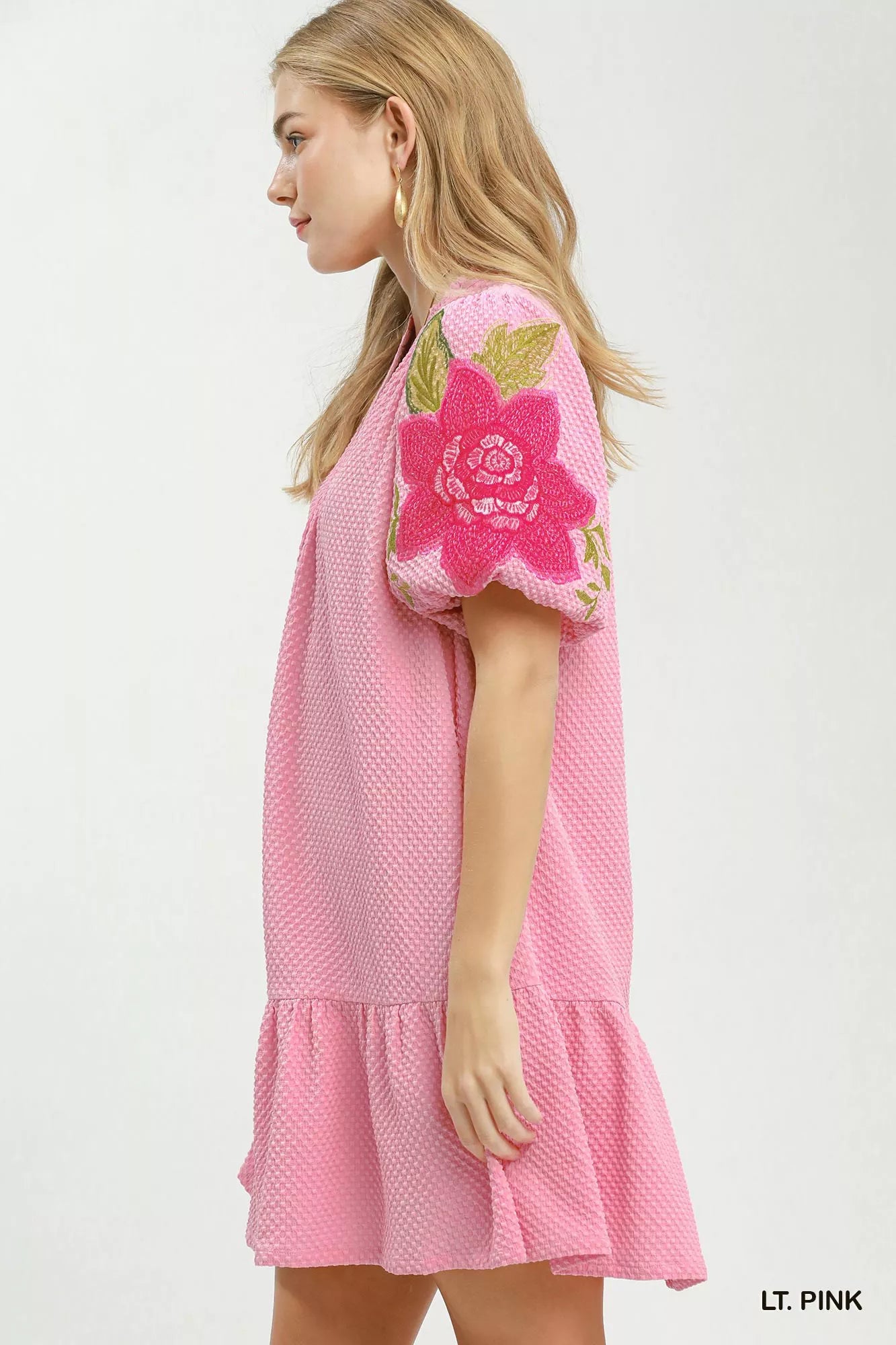 umgee floral embroidered dress Umgee Embroidered Floral Babydoll Dress - Design C