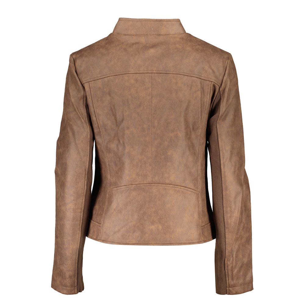 Desigual Chic Brown Sports Jacket with Long Sleeves