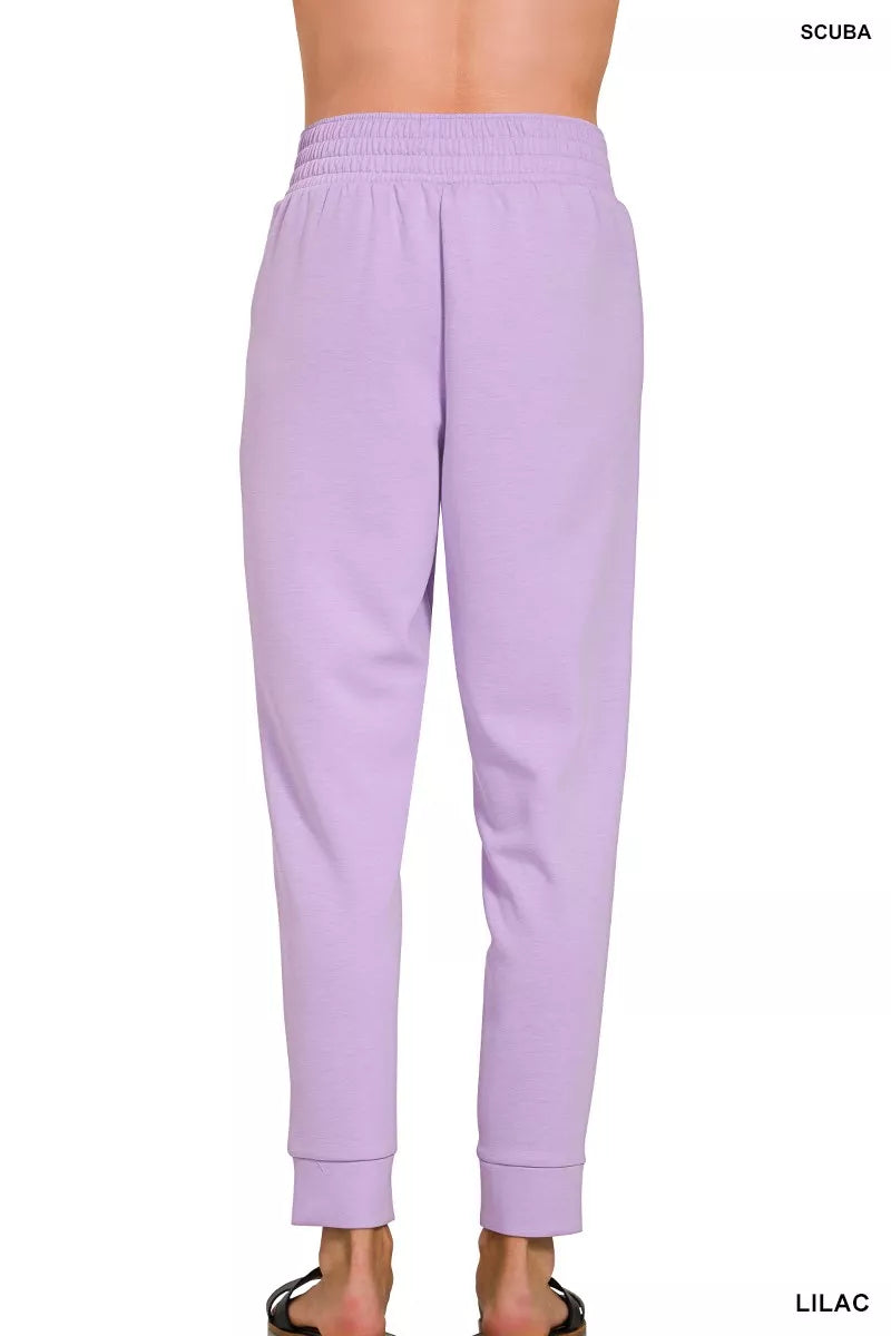 Zenana Scuba Mock Neck Sweatshirt and Joggers Set – Montret