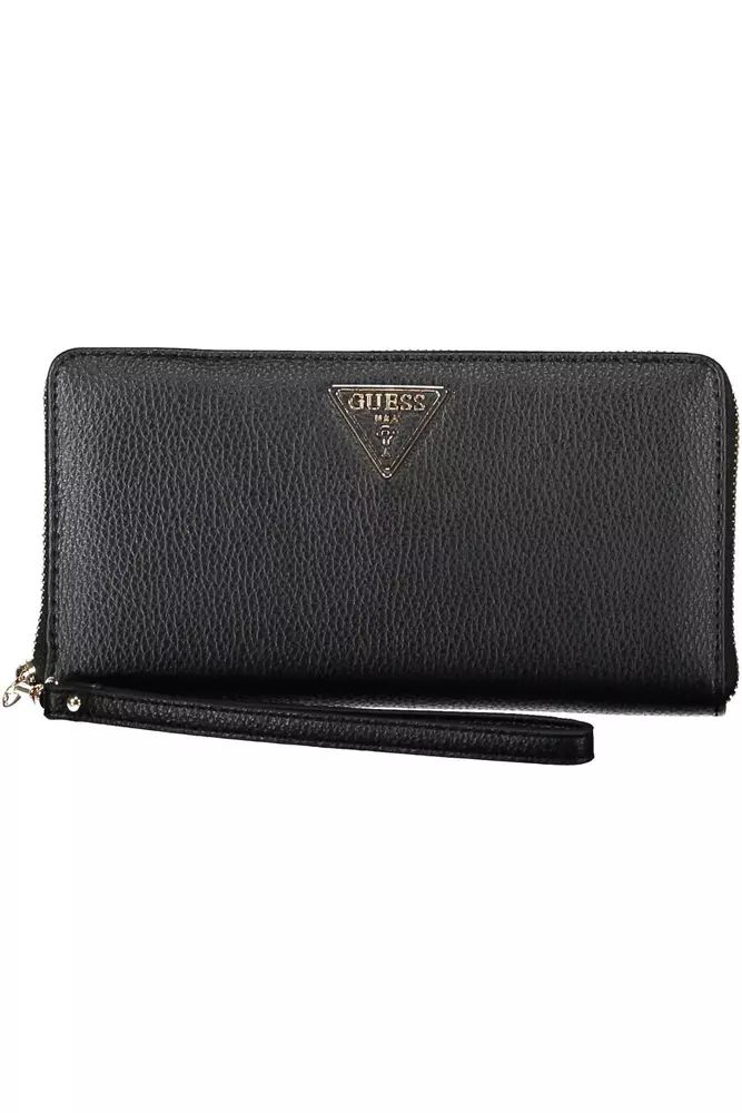 Guess Jeans Chic Black Polyethylene Wallet with Coin Purse