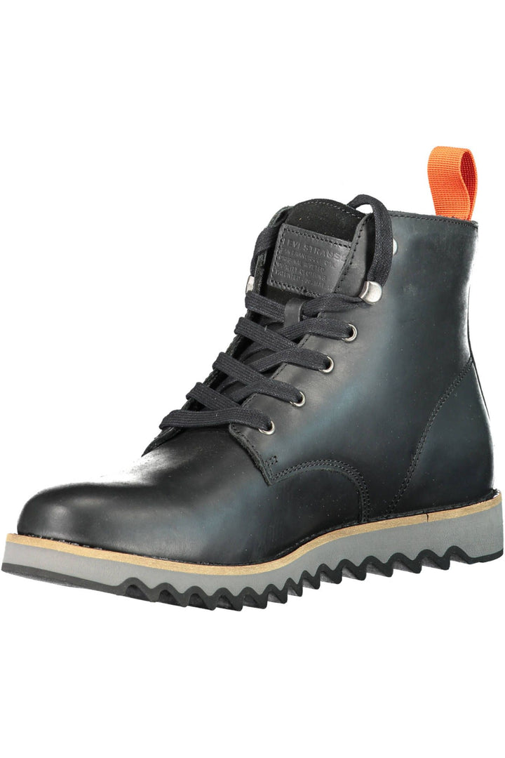 Levi's Elevated Black Ankle Boots with Contrasting Sole