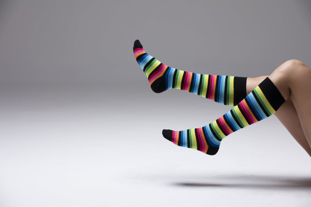 Multiline Stripe Knee High Socks Set 5-Pack