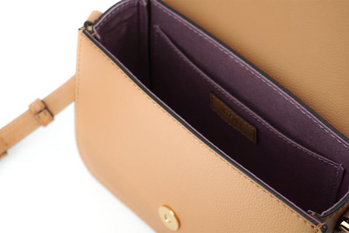 Versace Elegant Calf Leather Shoulder Bag in Brown