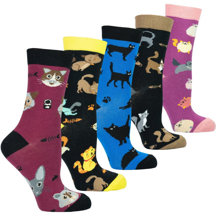 Cute Cats Socks Set (5-Pack)