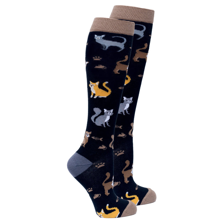 Cute Cats Knee High Socks Set 5-Pack