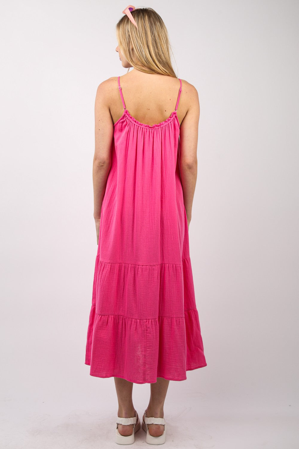 VERY J – A-Linien-Midi-Camisole-Kleid mit Rüschen