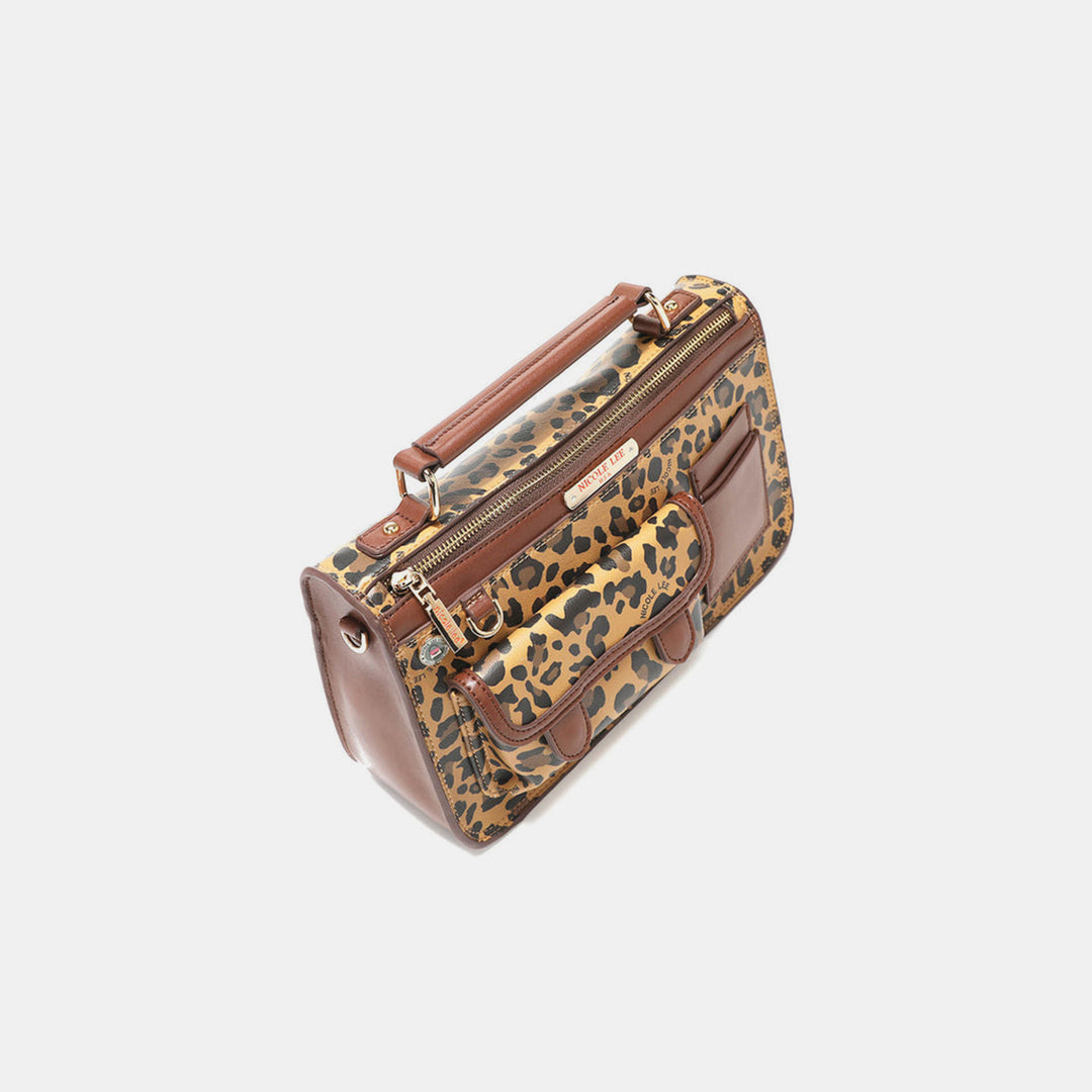 Nicole Lee USA Leopard Top Handle Handbag