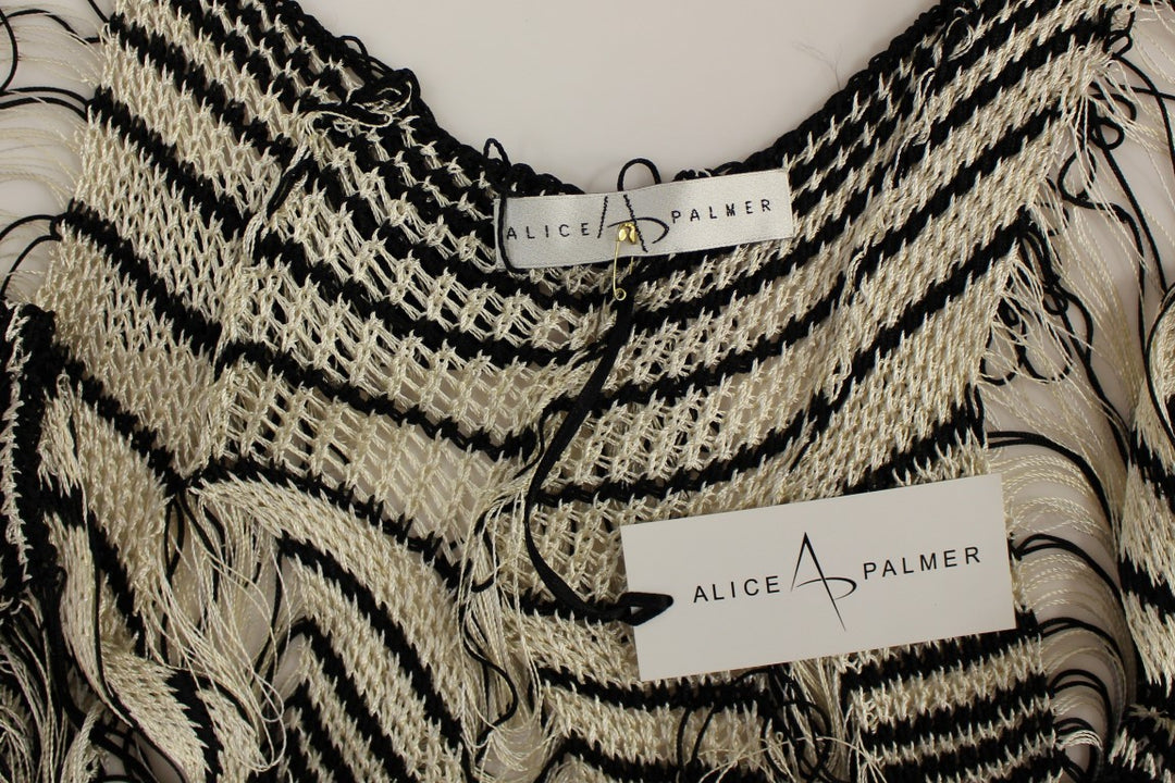Alice Palmer Black and White Knitted Artisan Dress