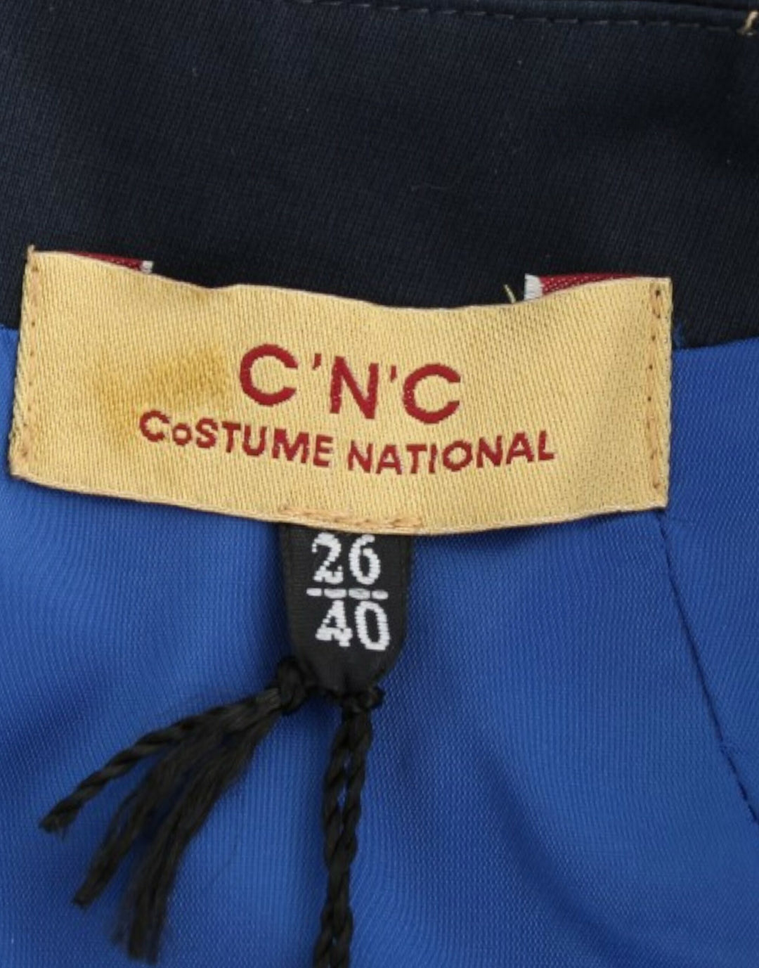 Costume National Chic Blue V-Neck Knee-Length Dress