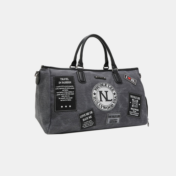 Nicole Lee USA Reisetasche mit Denim-Patch