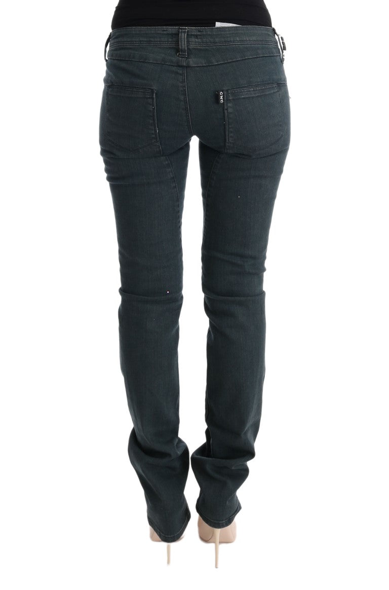 Costume National Chic Superslim Gray Cotton Jeans
