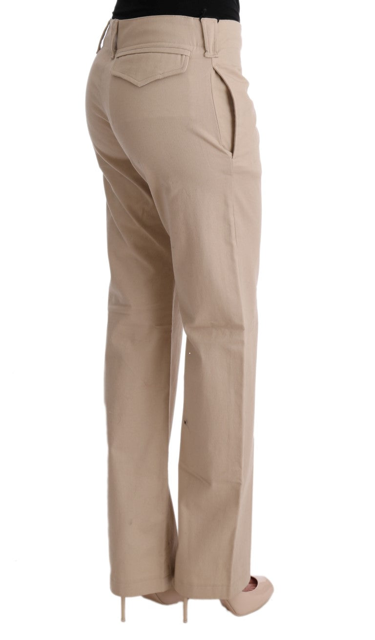 Ermanno Scervino Chic Beige Cropped Pants - Regular Fit Elegance