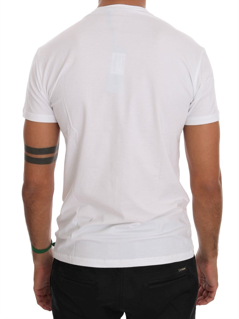 Daniele Alessandrini Elegant White Crew-Neck Cotton T-Shirt