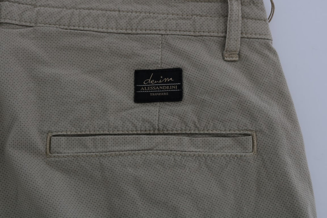 Daniele Alessandrini Beige Slim Fit Chinos for Sophisticated Style