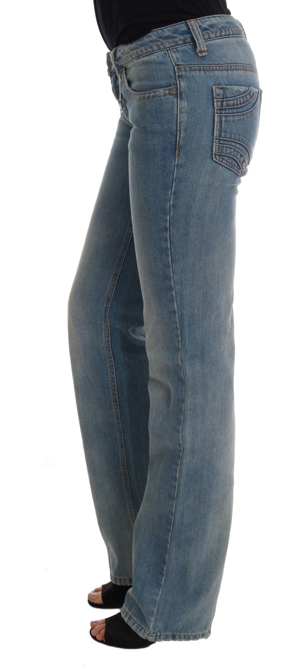 Costume National Chic Classic Fit Straight Blue Jeans