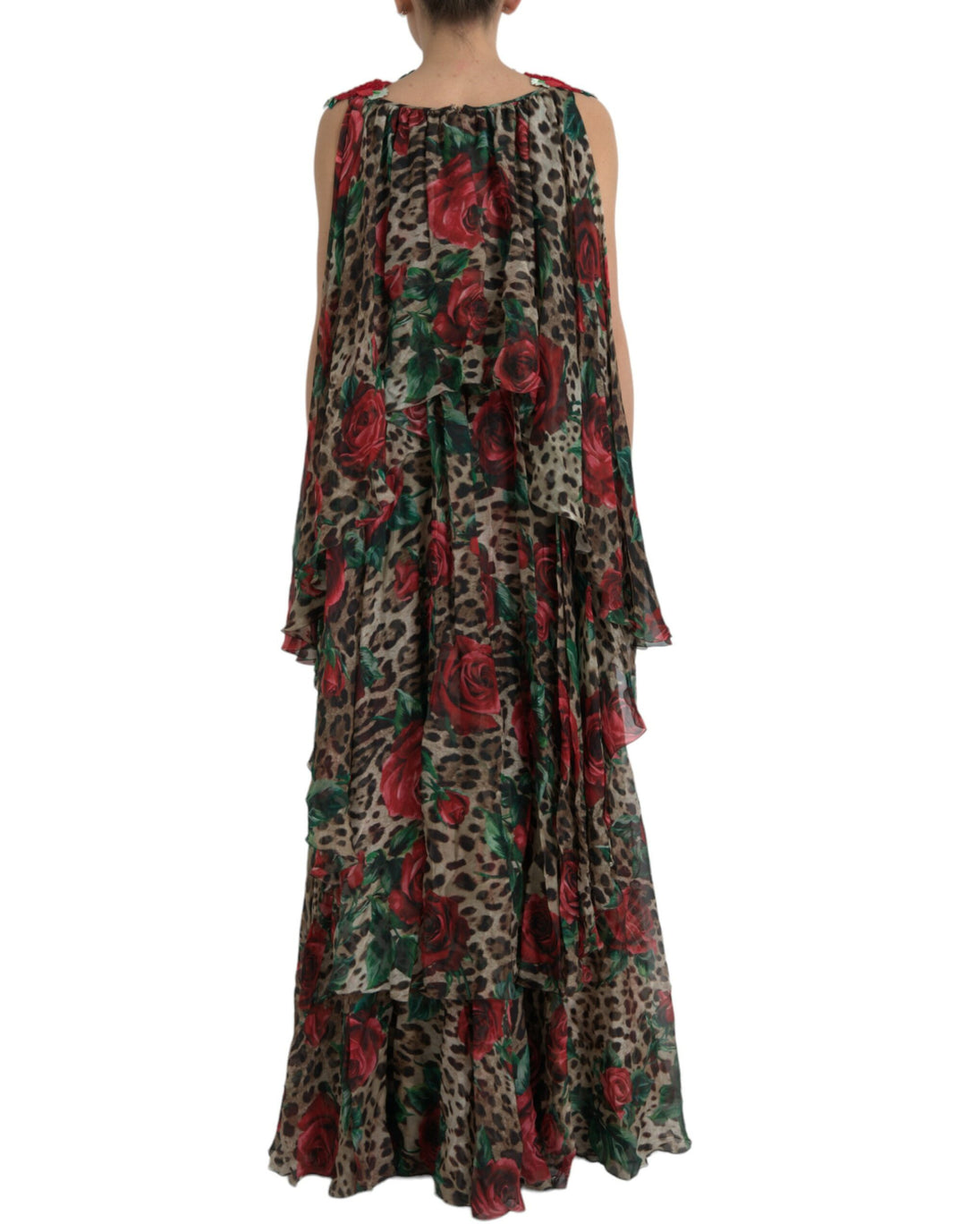 Dolce & Gabbana Multicolor Silk Maxi Evening Dress