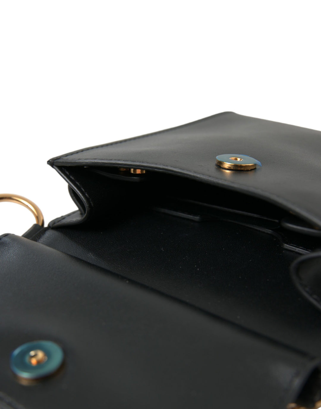 Dolce & Gabbana Elegant Black Leather Crossbody Bag
