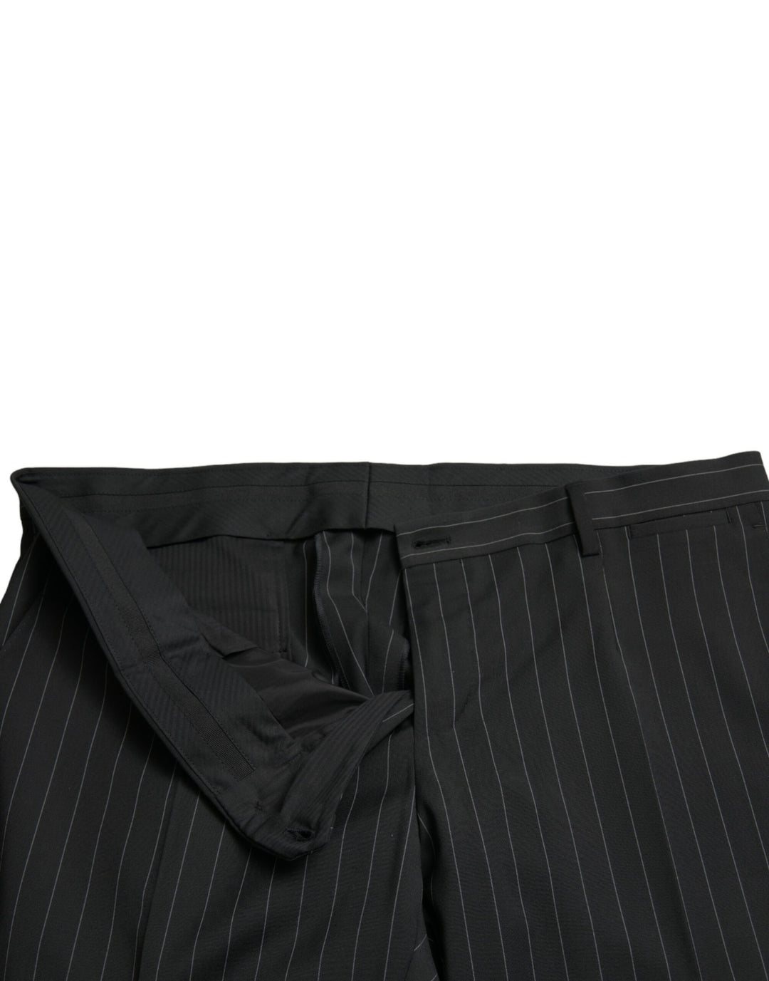 Dolce & Gabbana Black and White Striped Skinny Dress Pants