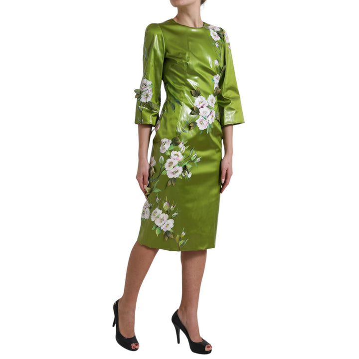 Dolce & Gabbana Floral Elegance Midi Sheath Dress