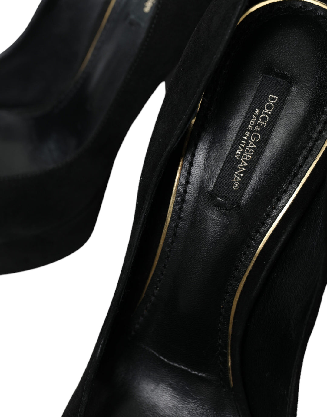 Dolce & Gabbana Black Suede Heeled Pumps Sophistication