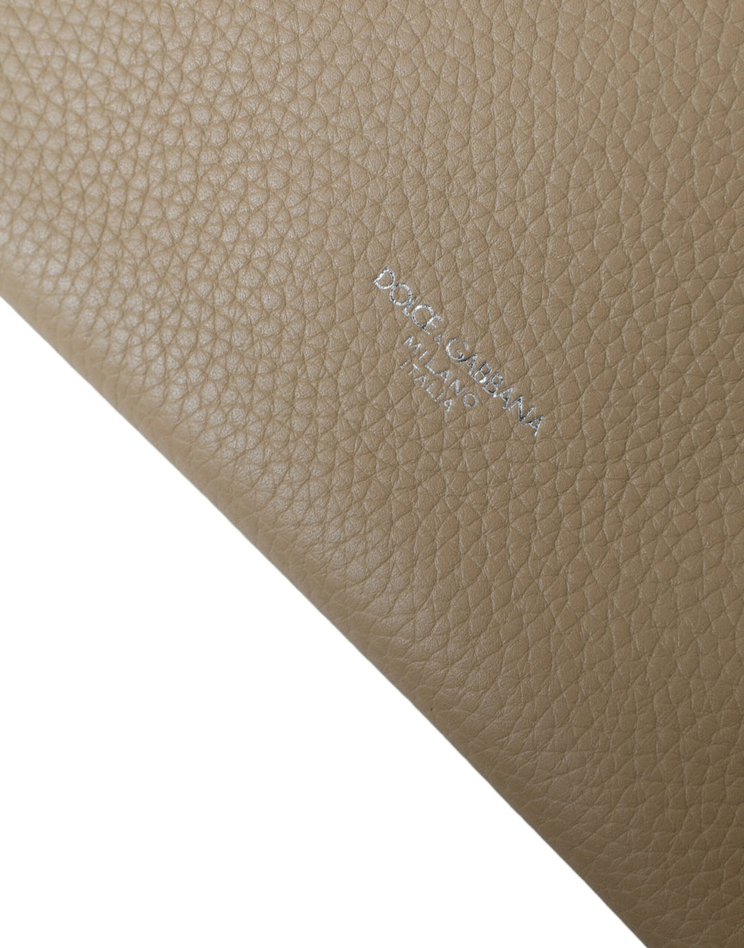 Dolce & Gabbana Elegance Redefined Beige Leather Belt Bag