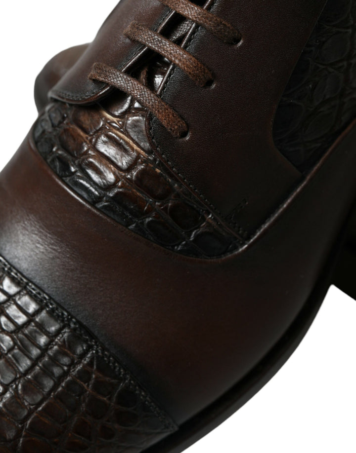 Dolce & Gabbana Elegant Textured Leather Oxford Dress Shoes
