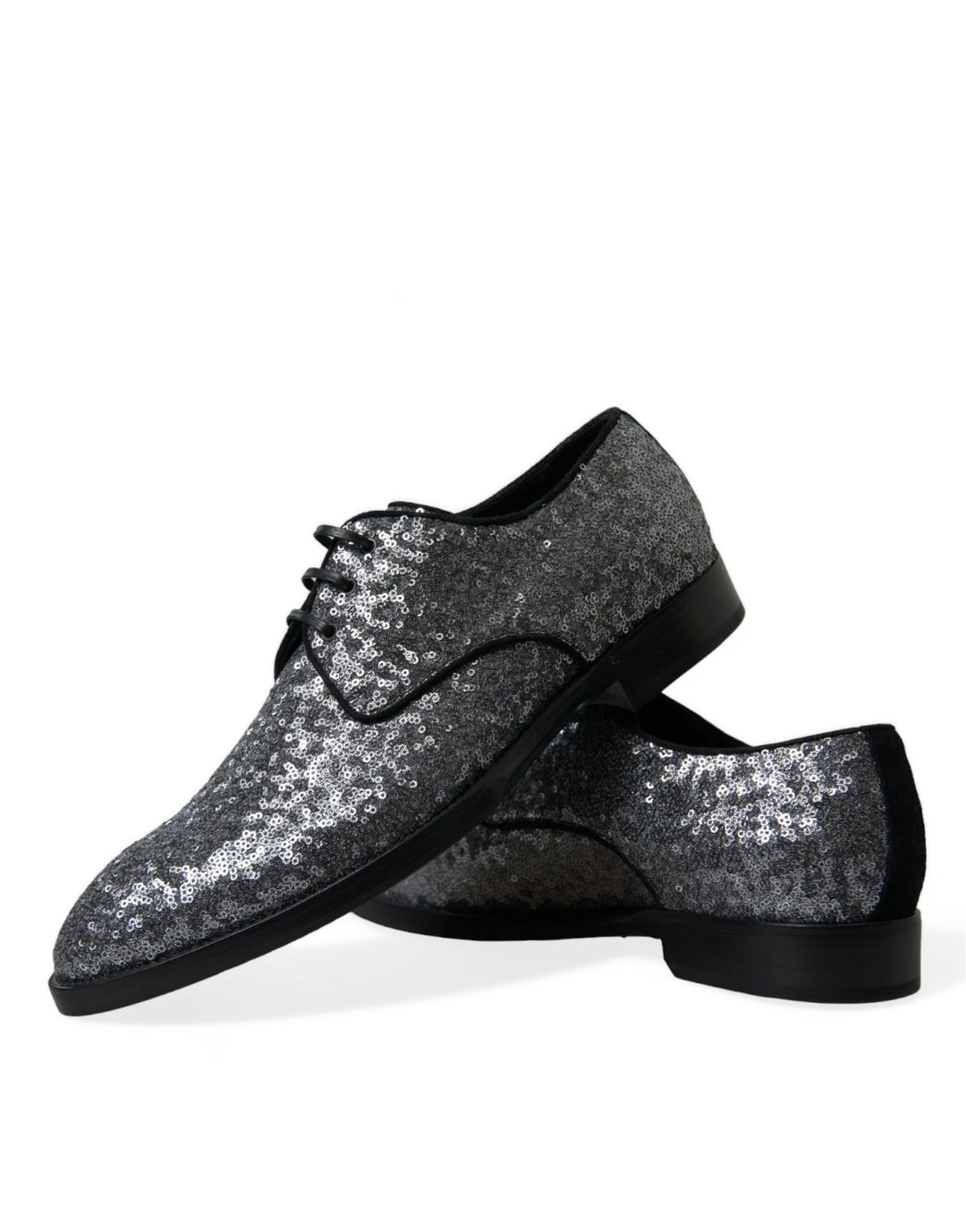 Dolce & Gabbana Exquisite Sequined Derby Dress Shoes
