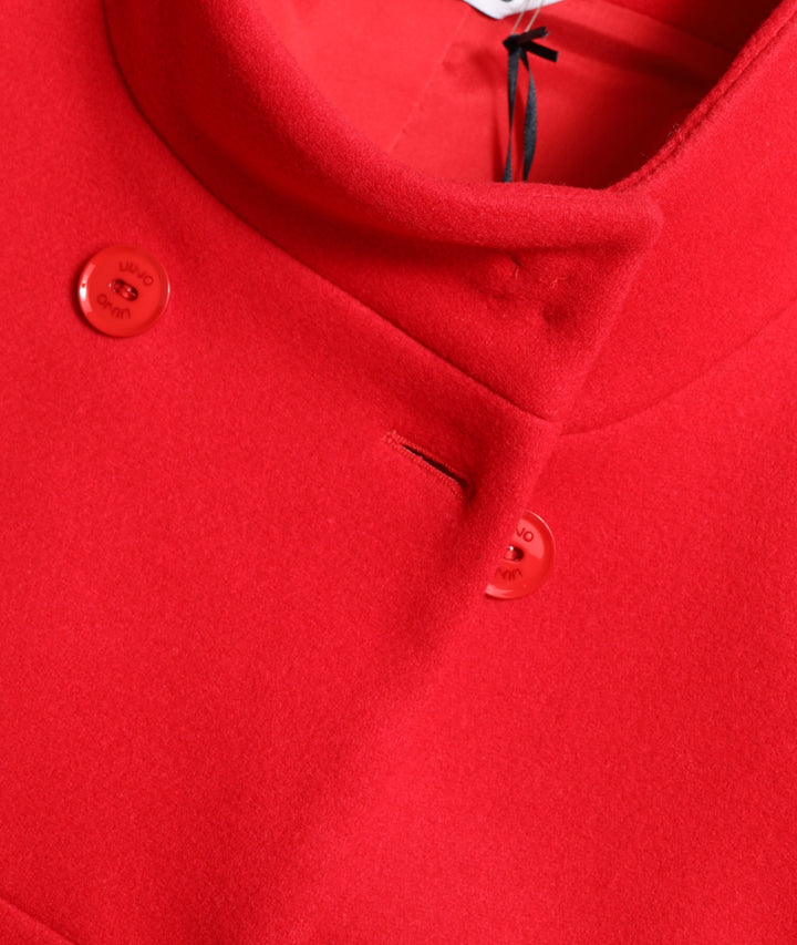 Liu Jo Elegant Red Double Breasted Long Coat