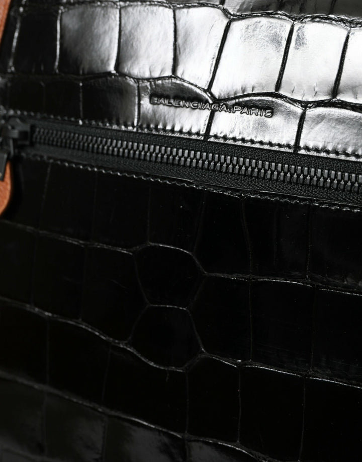 Balenciaga Elegant Crocodile Leather Crossbody Bag