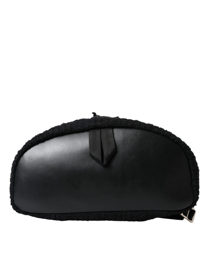 Dolce & Gabbana Elegant Tricot Wool-Blend Backpack in Black