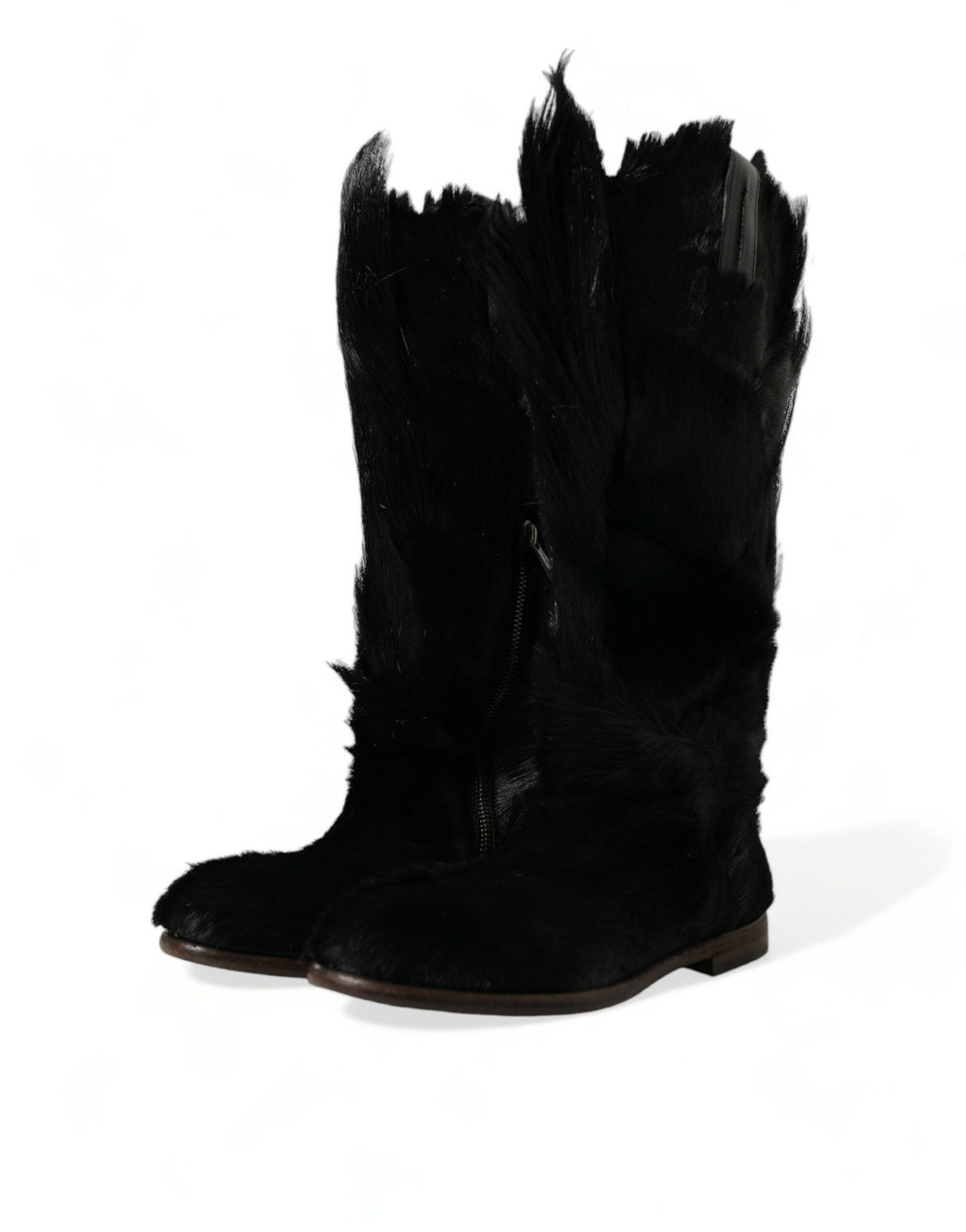 Dolce & Gabbana Opulent Gazelle Fur Mid Calf Boots