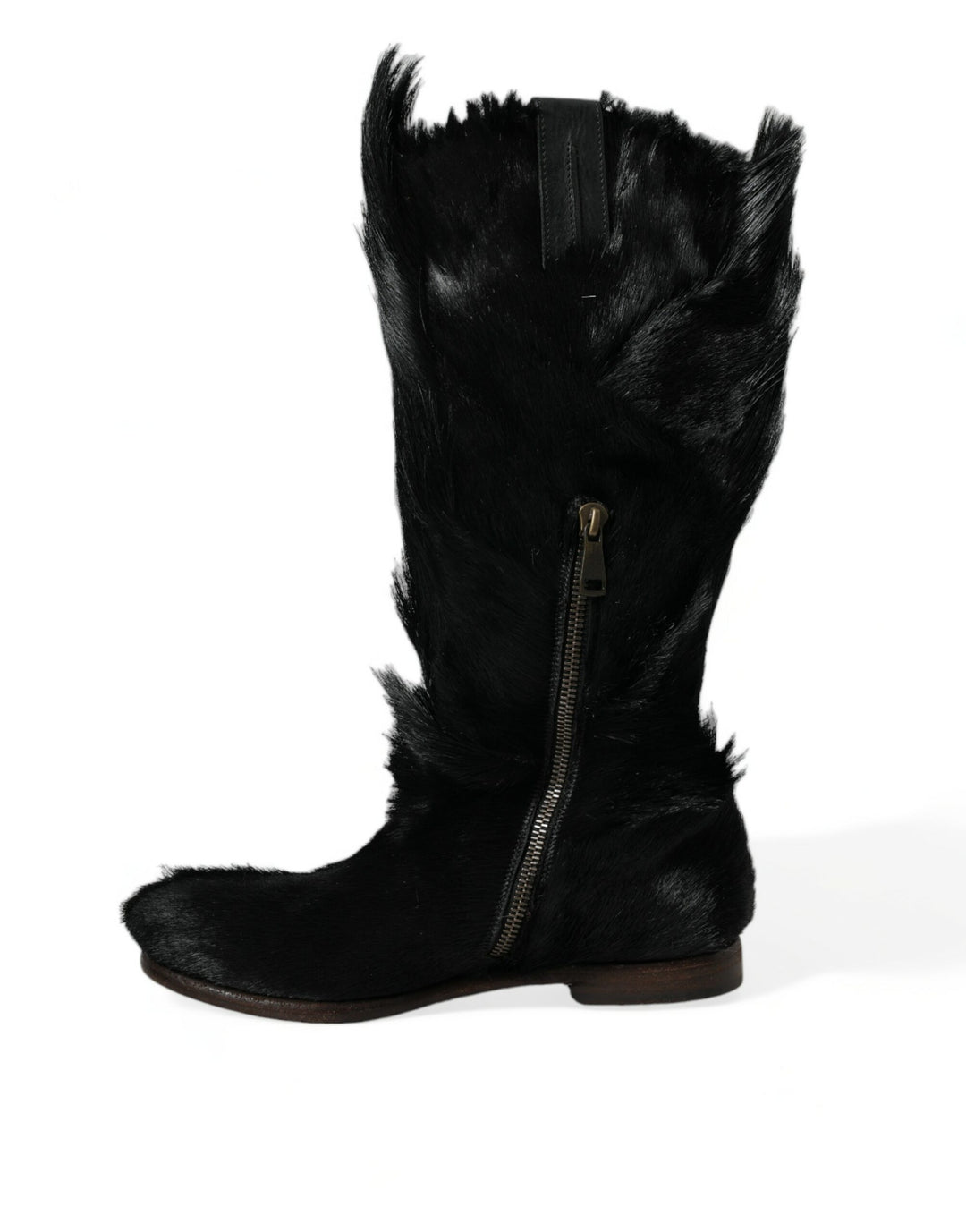 Dolce & Gabbana Opulent Gazelle Fur Mid Calf Boots