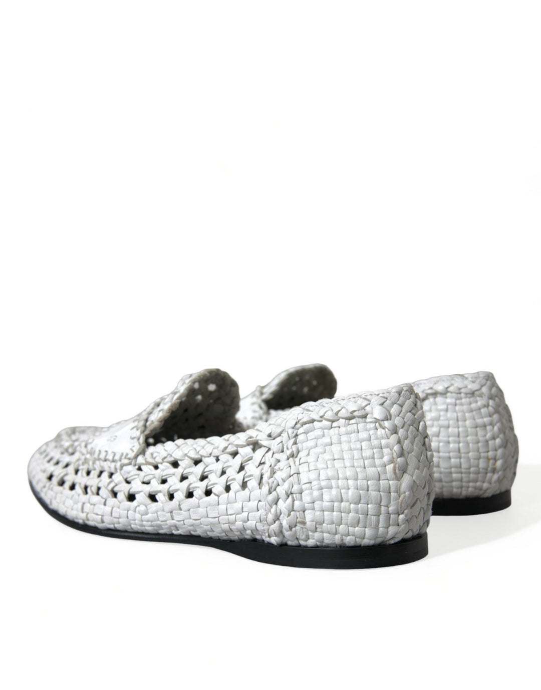 Dolce & Gabbana Elegant White Loafer Slip-Ons