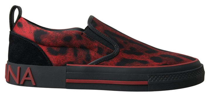 Dolce & Gabbana Chic Leopard Print Loafers Sneakers