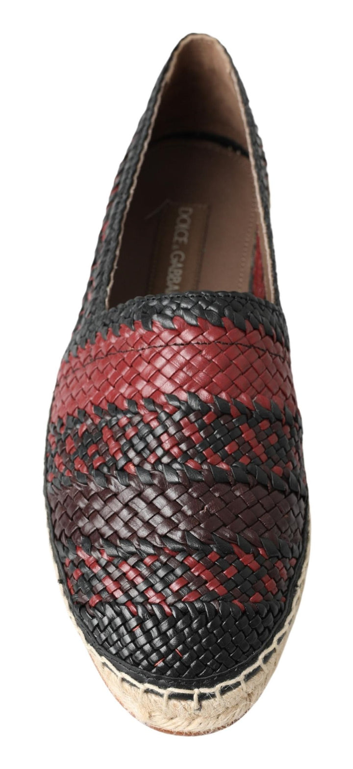Dolce & Gabbana Elegant Woven Leather Espadrilles