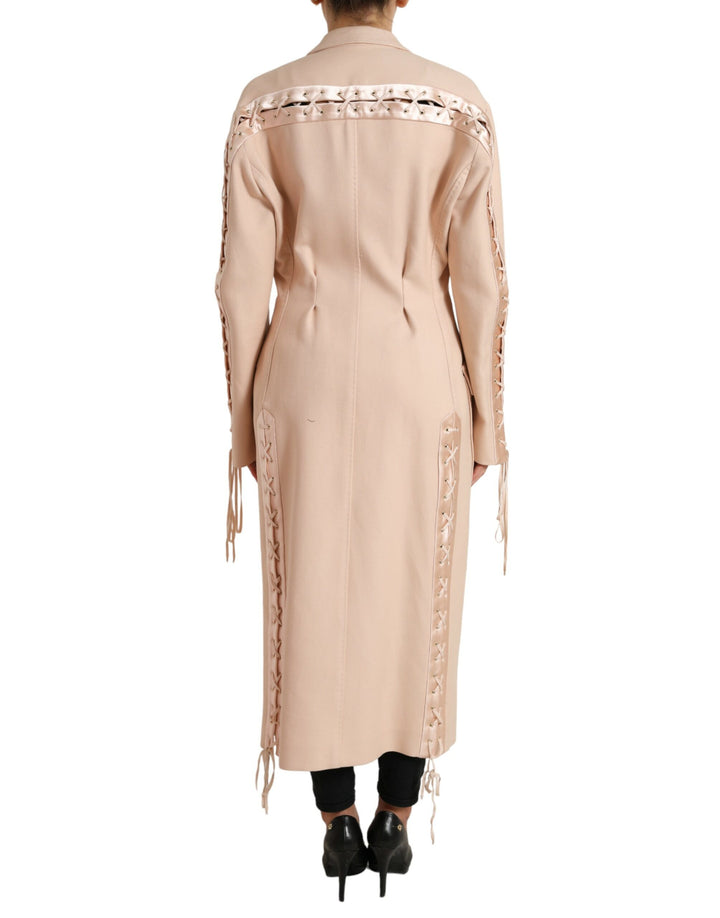 Dolce & Gabbana Elegant Beige Single-Breasted Trench Coat