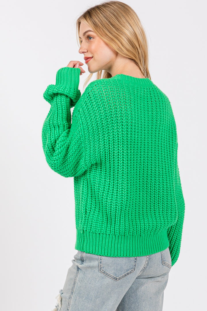 SAGE + FIG Pullover mit Rundhalsausschnitt und überschnittenen Schultern